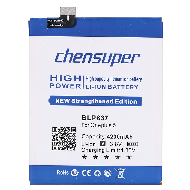 Chensuper 4200 мАч BLP637 хорошее качество батарея для Oneplus 5 One Plus Five + Подарочные