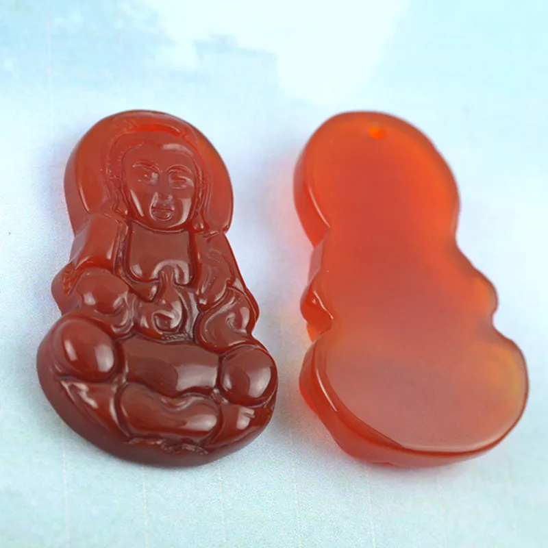 Yanting натуральный красный камень кулон Гуаньинь DIY аксессуары для ожерелья 0179 |