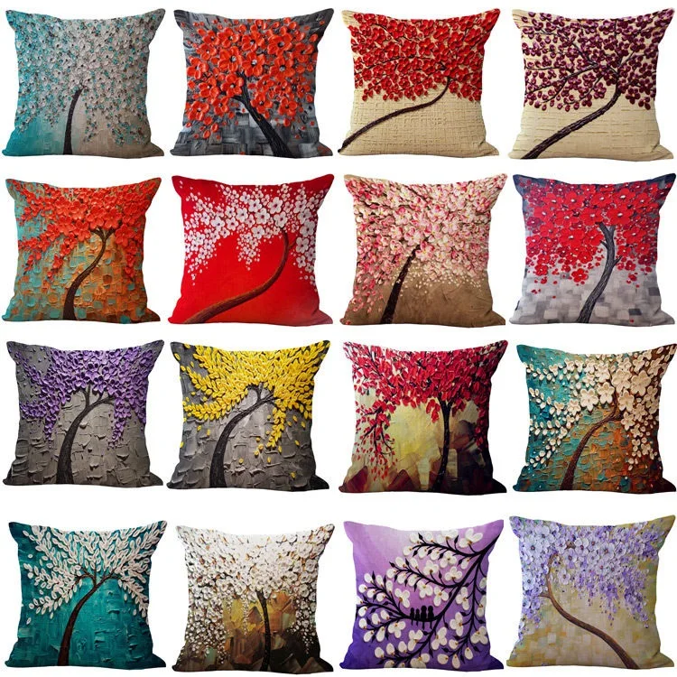 Чехол для подушки льняная Красивая 3D Художественная живопись чехол дерева