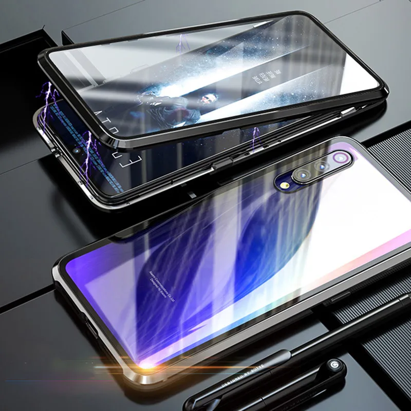 BFOLLOW 360 передний и задний стеклянный чехол для Samsung Galaxy A7 A9 2018/A30 A50 A60 A70 Магнитный из