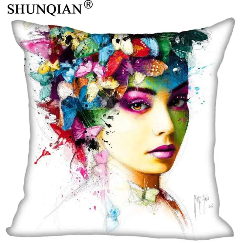 

New Arrival colorful paintings by patrice murciano Square Pillowcases zipper Custom Pillow Case More Size Custom your image gift