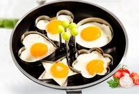 2016 stainless steel flower star heart circle shaped fried egg device rings circle omelette pancake t cake mold cooking tool