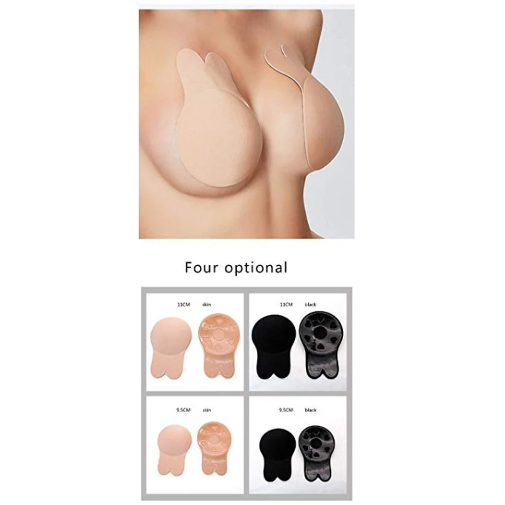 1 Pair Women Nippleless Covers, Breast Lift Tape, Silicone Breast Lift Pasties for Small and Large Breasts