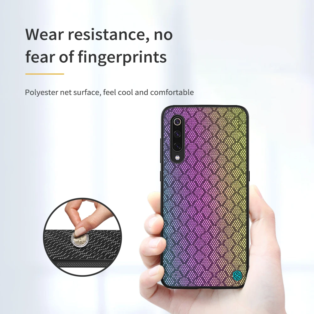 Чехол Nillkin для Xiaomi Mi 9 светоотражающая серия плетеная полиэфирная сетка 3D вены