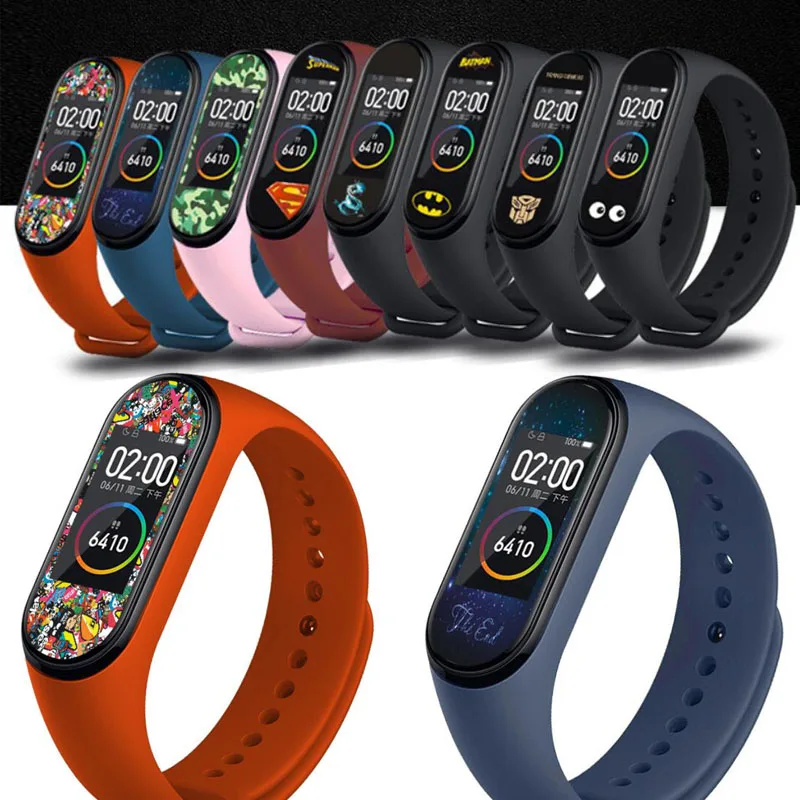 Крутая красочная защитная пленка Marvel super hero для Xiaomi mi браслет miband 4 Band4 mi band4 NFC полноэкранная Защитная крышка