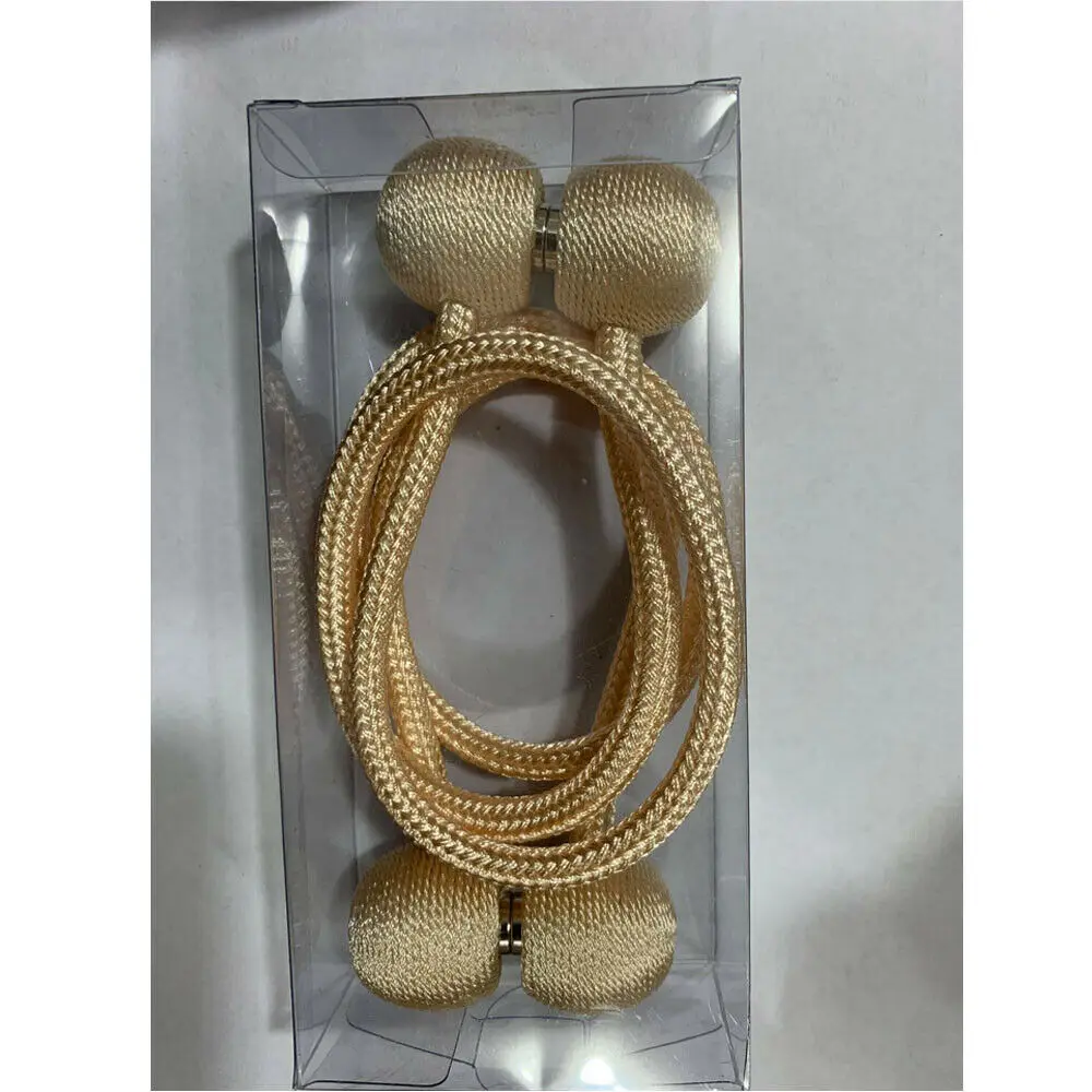 cream white 1 пара крепких магнитных шаровых занавесок кольца для галстуков подхваты для галстуков зажимы для галстуков - Цвет: cream white