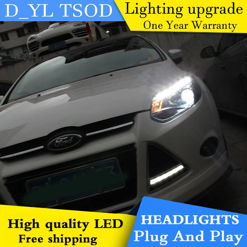 Автомобильный Стайлинг для Ford Focus светодиодный ные фары 2012 в сборе поворотные