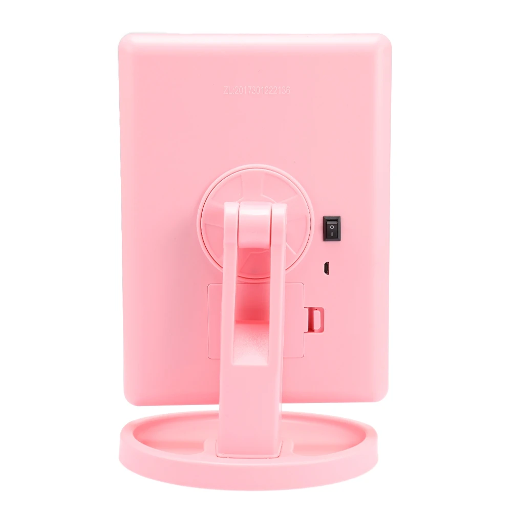 Fashion Touch Screen LED Desktop Makeup Mirror with Round Base Plate 360 Rotating Vanity Beauty Adjustable Countertop |