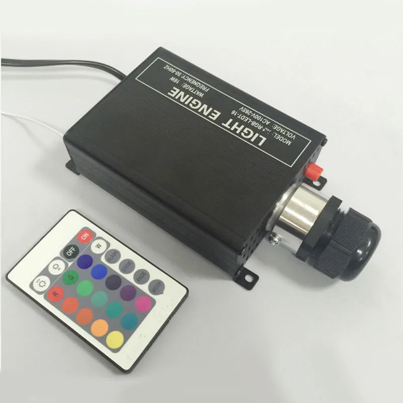 16 Вт RGB светодиодный волоконно-оптический Звездный потолочный светильник