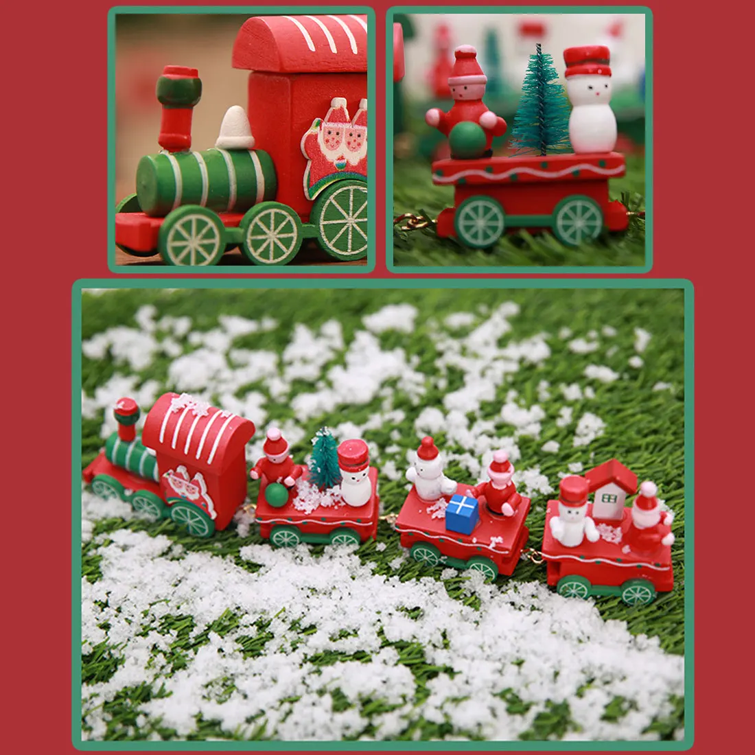 

Little Train Popular Wooden Train Decor Christmas Valentine's Day Gift New Year Supplies Christmas Decoration For Home