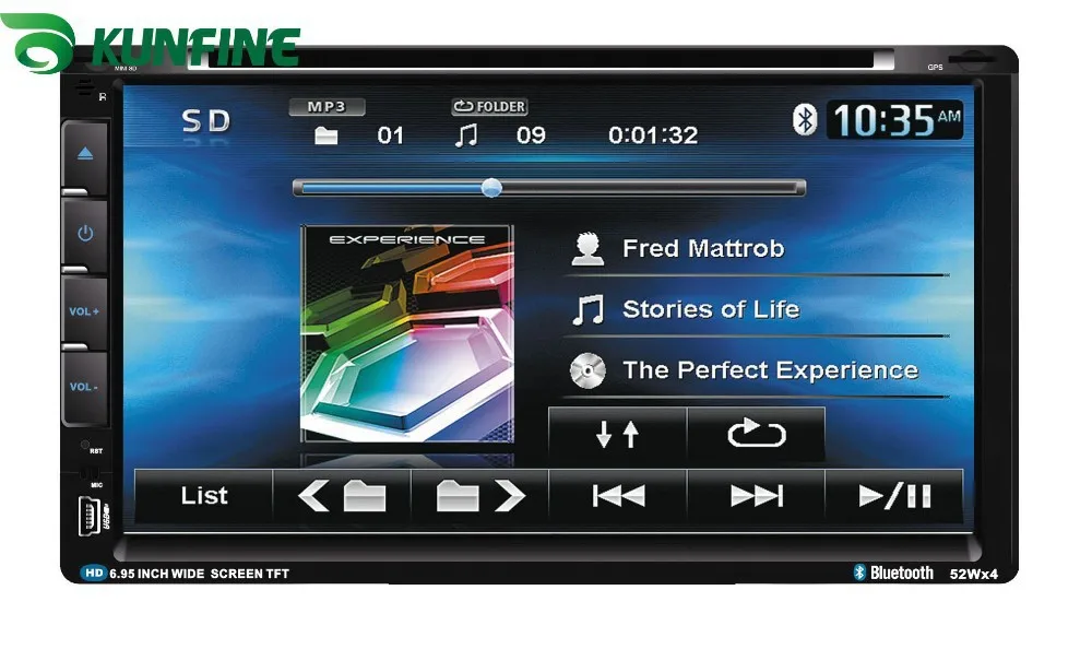 Универсальный 7 Дюймов Сенсорный Экран Автомобиля DVD GPS Навигации Игрока 2 Дин