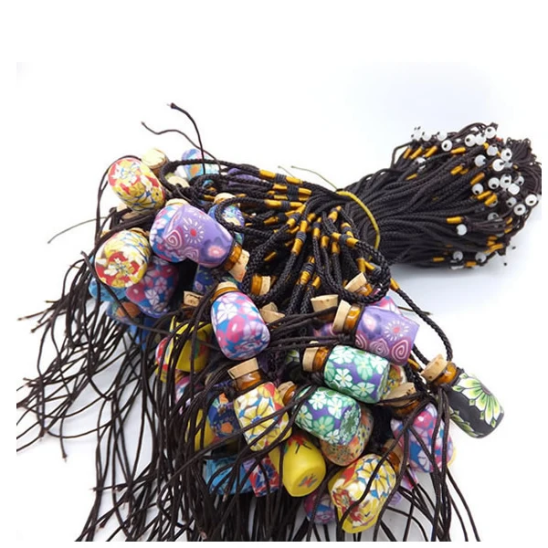 Недорогой стеклянный флакон для ароматерапии мини плавающее ожерелье с