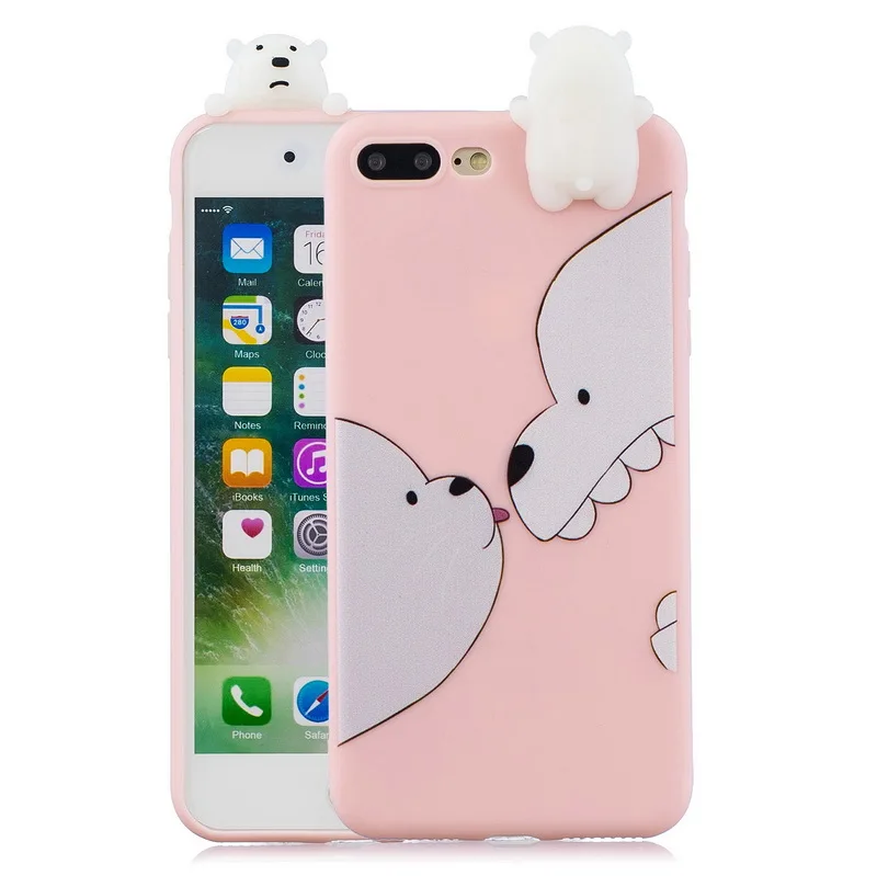 3d мультяшный чехол для телефона с животными для iphone 5s 5 6 6s 7 8 plus X XR XS 11 Pro Max милый мягкий силиконовый чехол из ТПУ для девочек