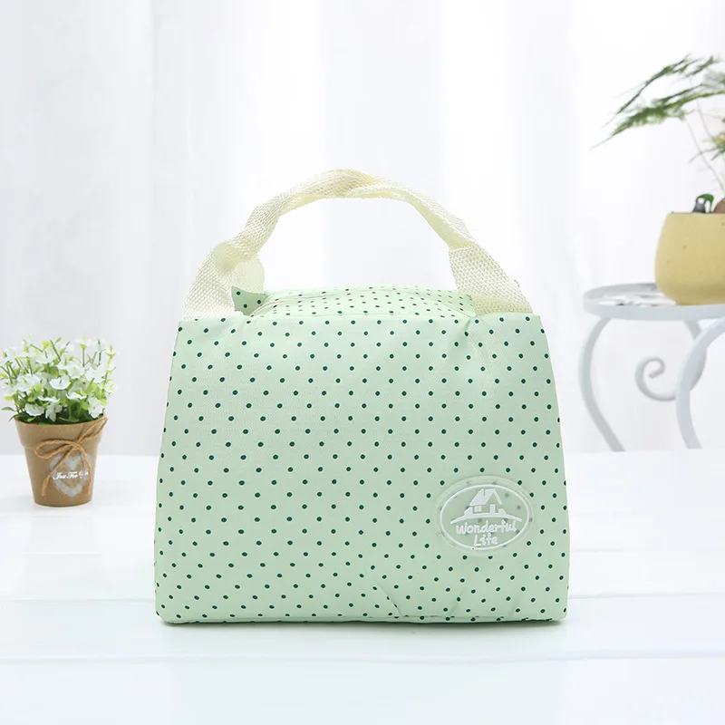 XZP Thermal Lunch Bags Fresh Pink Cherry Tote Polyester Peach Skin Portable Butterfly Convenient | Багаж и сумки