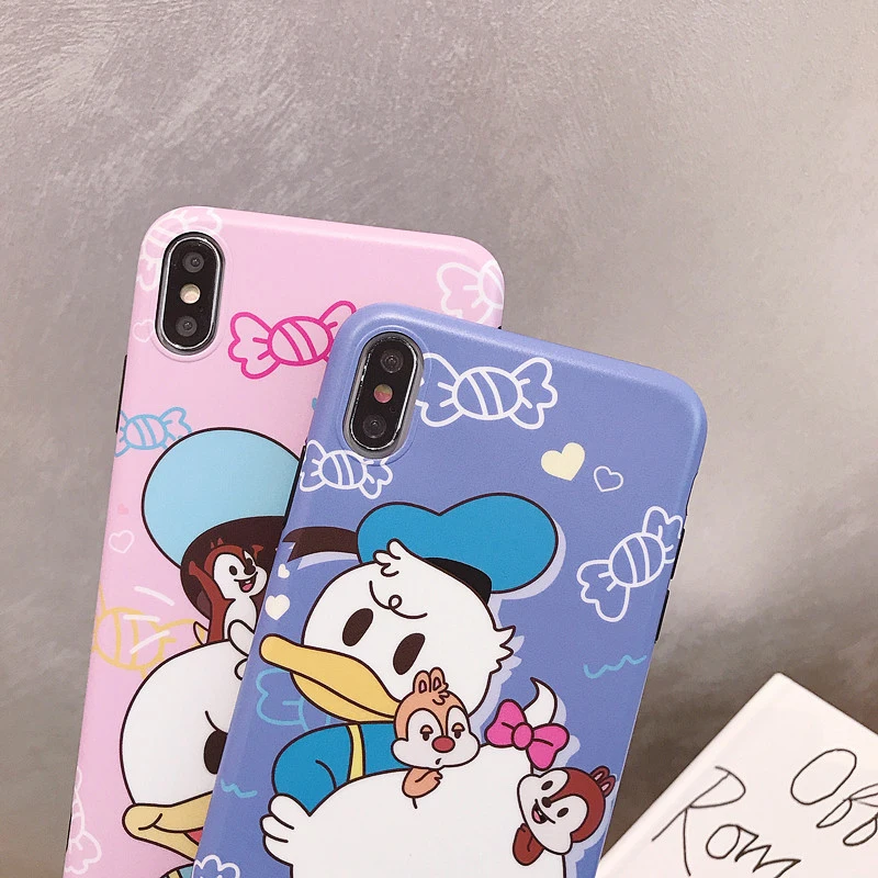 GYPHCA милый мультфильм Дональд Дак телефон чехол для iPhone 6 6s 7 8 Plus Мода IMD мягкая