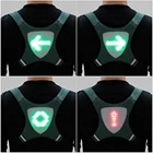 Светодиодный жилет для езды на велосипеде, светоотражающие Предупреждение сигналом поворота, светодиодный светильник с дистанционным управлением, защитная сумка, MTB велосипедная сумка