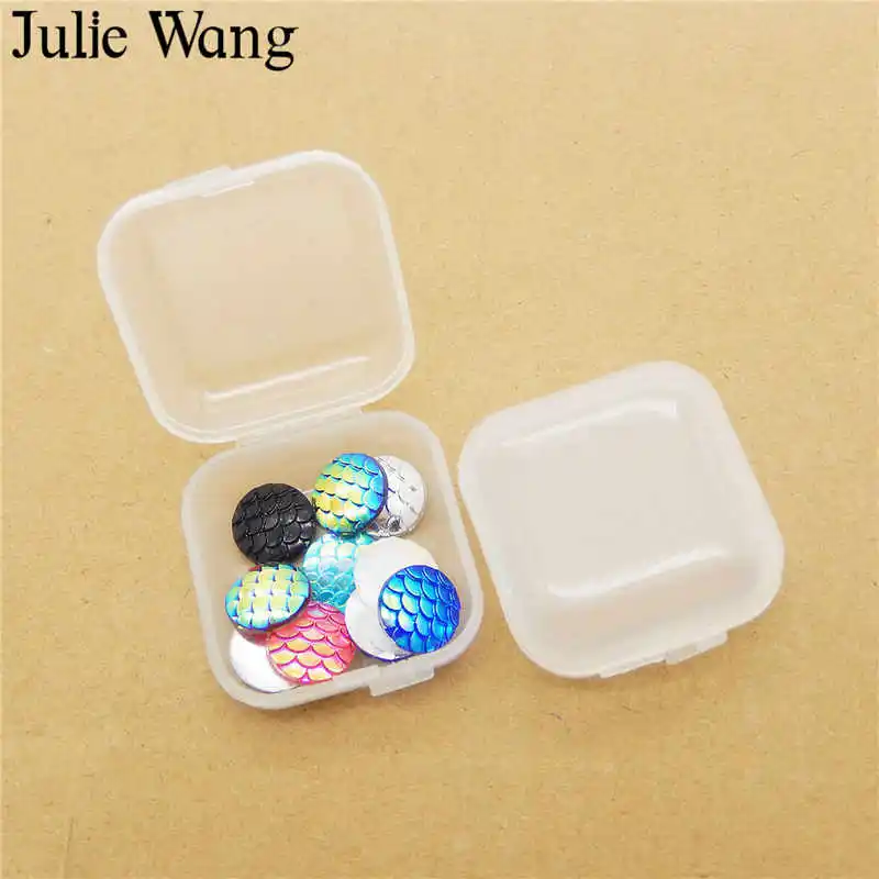 Пластиковая коробка для хранения слизи Julie Wang 10 шт. круглые квадратные контейнеры