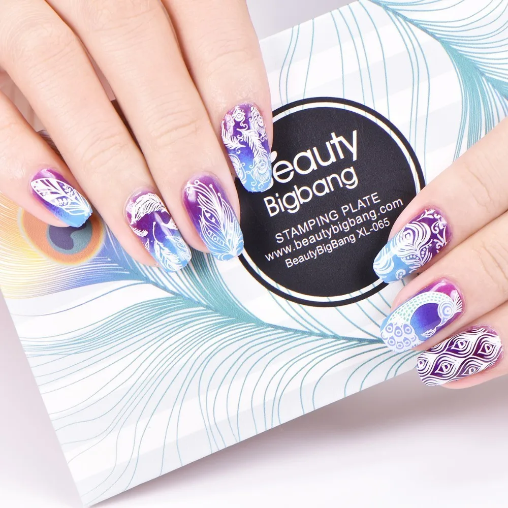 BeautyBigBang пластины для штамповки ногтей 1 шт. фруктовый лист клетчатый узор шаблон для ногтей пластина прямоугольный трафарет штамп для ногтей BBB XL-062