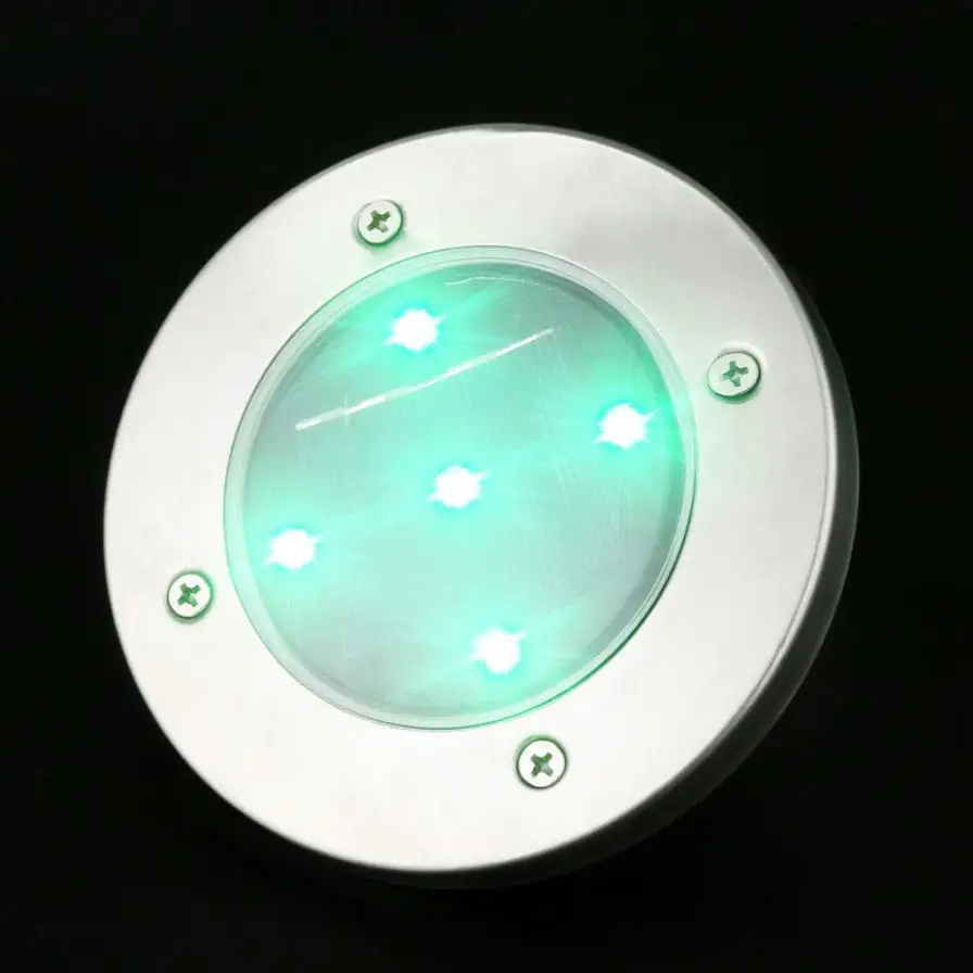 Солнечный свет 5 LED Солнечная энергия похороненный наземная лампа Открытый Путь