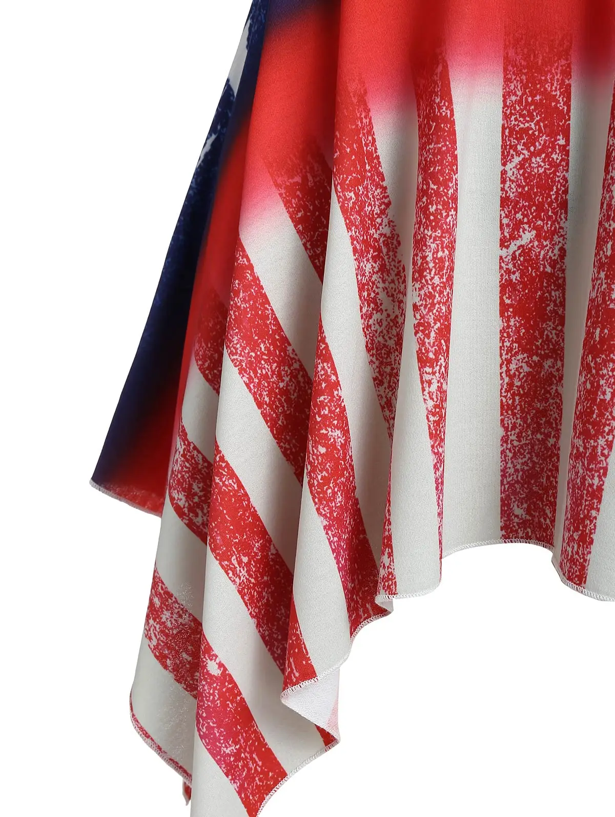 Женский Асимметричный топ с американским флагом ROSEGAL длинный без рукавов лето 2019