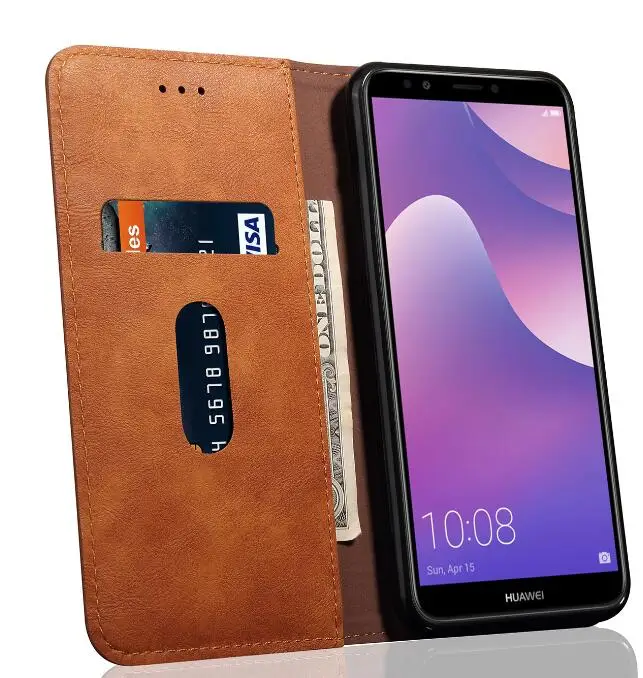 Retro Classic Stand Wallet Leather Case For Huawei P Smart Plus 2019 Y9 2018 Nova 3i 4 Y7 Pro With Magnetic | Мобильные телефоны и