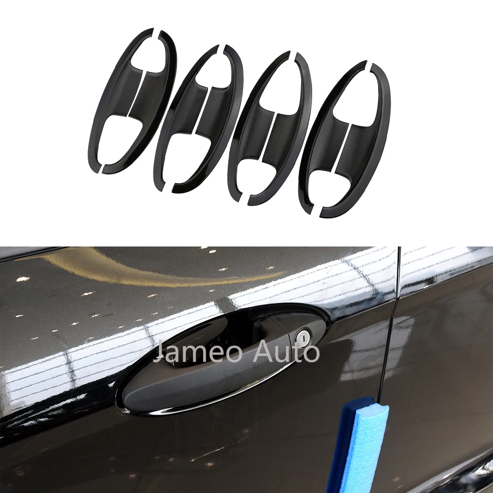 

ABS Exterior Door Bowl Protector Cover Outer Door Handle Sticker Fit for Ford Ecosport Fiesta 2012 2013 2014 2015 2016 2017 2018