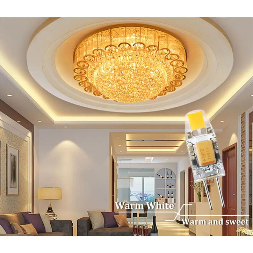 LumiParty G4 Светодиодная лампа для дома COB силиконовая 3 Вт 12 В DC 220 AC замена галогенная