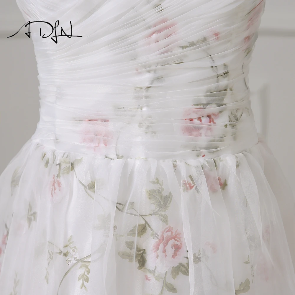 Женское свадебное платье с цветочным принтом ТРАПЕЦИЕВИДНОЕ из органзы