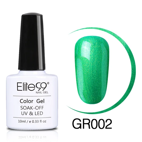 002 Elite99 Soak Off Green Series Гель-лак 10 мл Светодиодный УФ-гель лак для ногтей Праймер УФ гель лак для ногтей художественная краска для маникюра - Цвет: 002