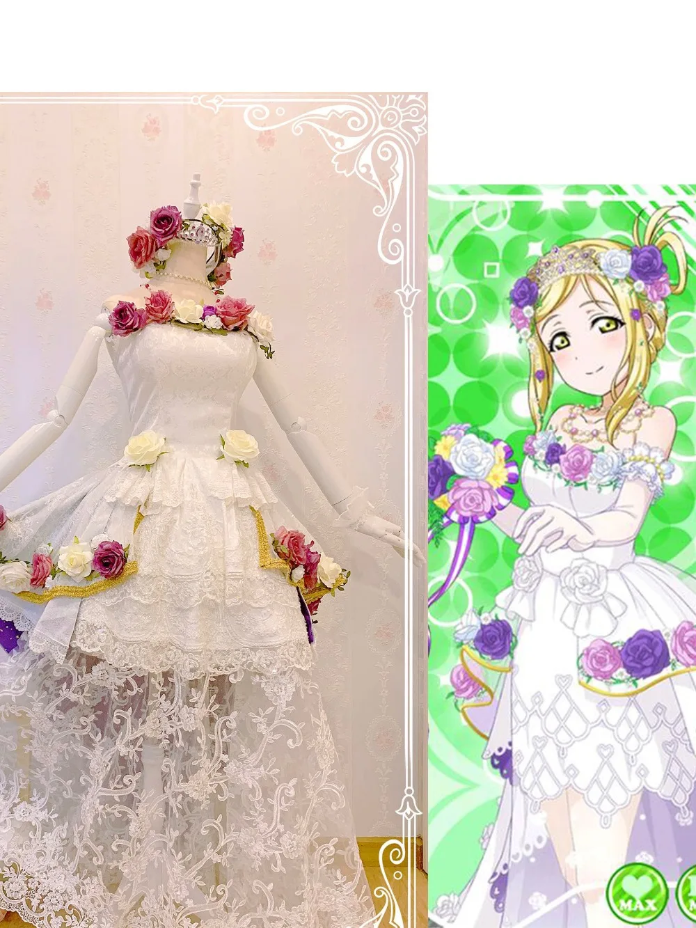 Свадебное Платье Aqours охара Мари, платье для косплея, высокое качество, на заказ/размер
