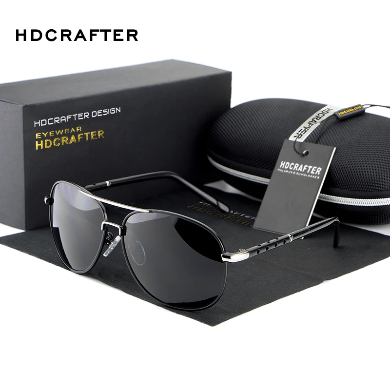 Мужские солнцезащитные очки HDCRAFTER винтажные брендовые дизайнерские большого