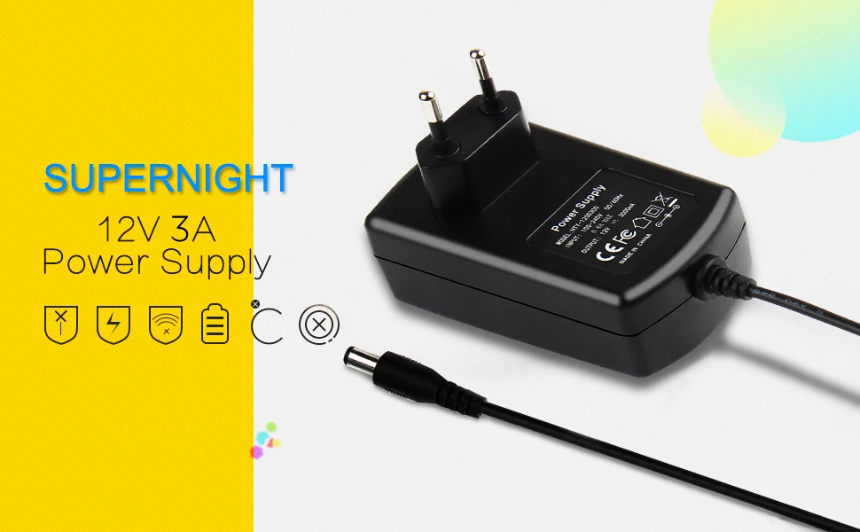 AC 110V 220V к DC 12V 3A 36W блок питания настенное зарядное устройство Универсальный Переключатель адаптер питания для светодиодной ленты освещение камеры безопасности концентратор