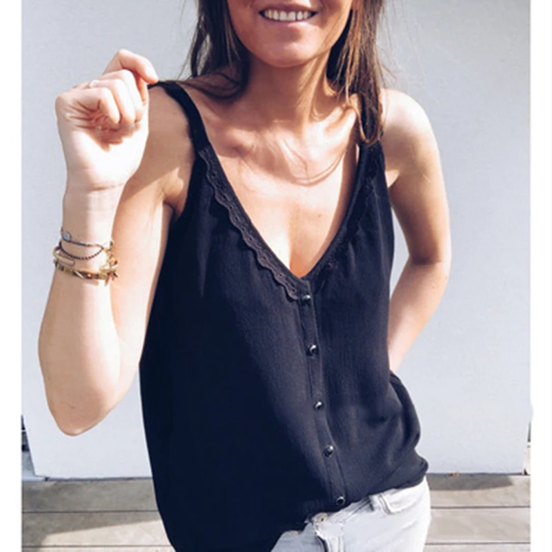 Горячая Распродажа женская футболка кружевная майка топы Летний стиль