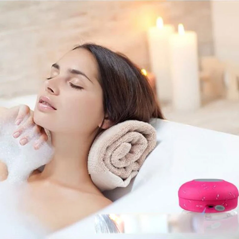 Waterproof Bluetooth Speaker Portable Sucker Wireless Mini Stereo Bass Subwoofer Handsfree bathroom 1pcs | Электроника