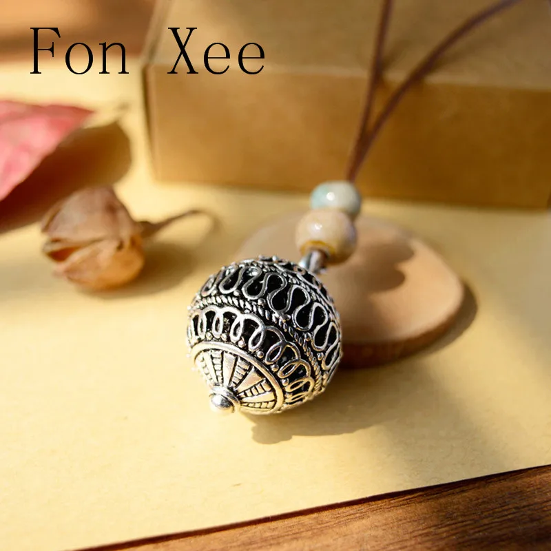 Женское ожерелье с подвеской в этническом стиле Fon Xee античном серебристом