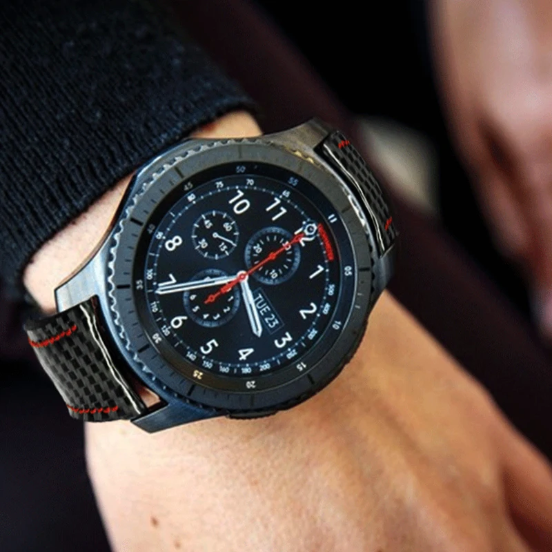 AKGLEADER 20 мм спортивный ремешок для часов Samsung Gear S2 кожаный из натурального
