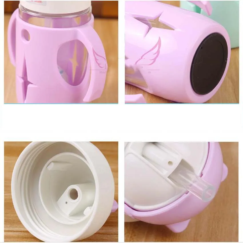 260 мл качественная детская стеклянная бутылка с широким горлышком пылезащитным