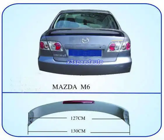 Высокое качество Неокрашенный праймер заводской светодиодный ABS спойлер крыло