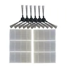 Набор из 6 Hepa-фильтров и 6 боковых щеток для Kitfort KT 516 KT-516 KT516, аксессуары для замены