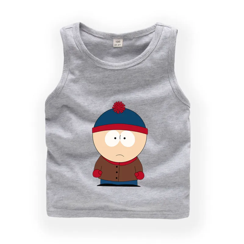 От 2 до 9 лет Детская футболка без рукавов с героями мультфильмов Стэн марш милые