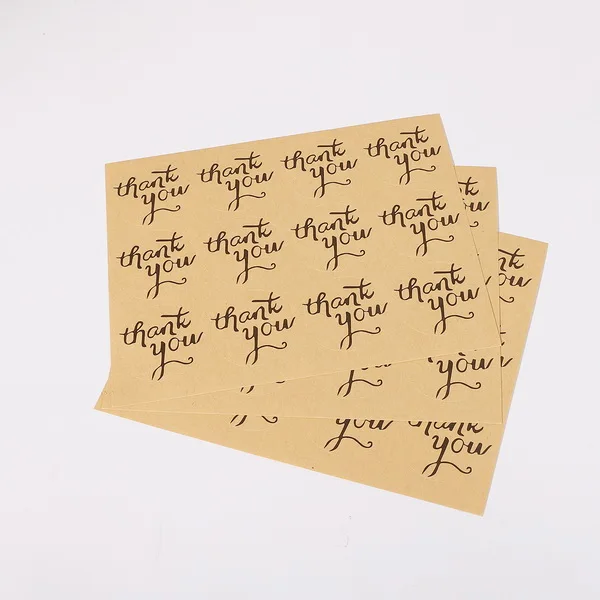 3.8cm 60pcs 60-120 pcs Thank You Love самоклеящийся клейкий герметик стикер s художественные этикетки стикер Сделай своими руками подарок торт бумажные этикетки для конфет - Цвет: 3.8cm 60pcs