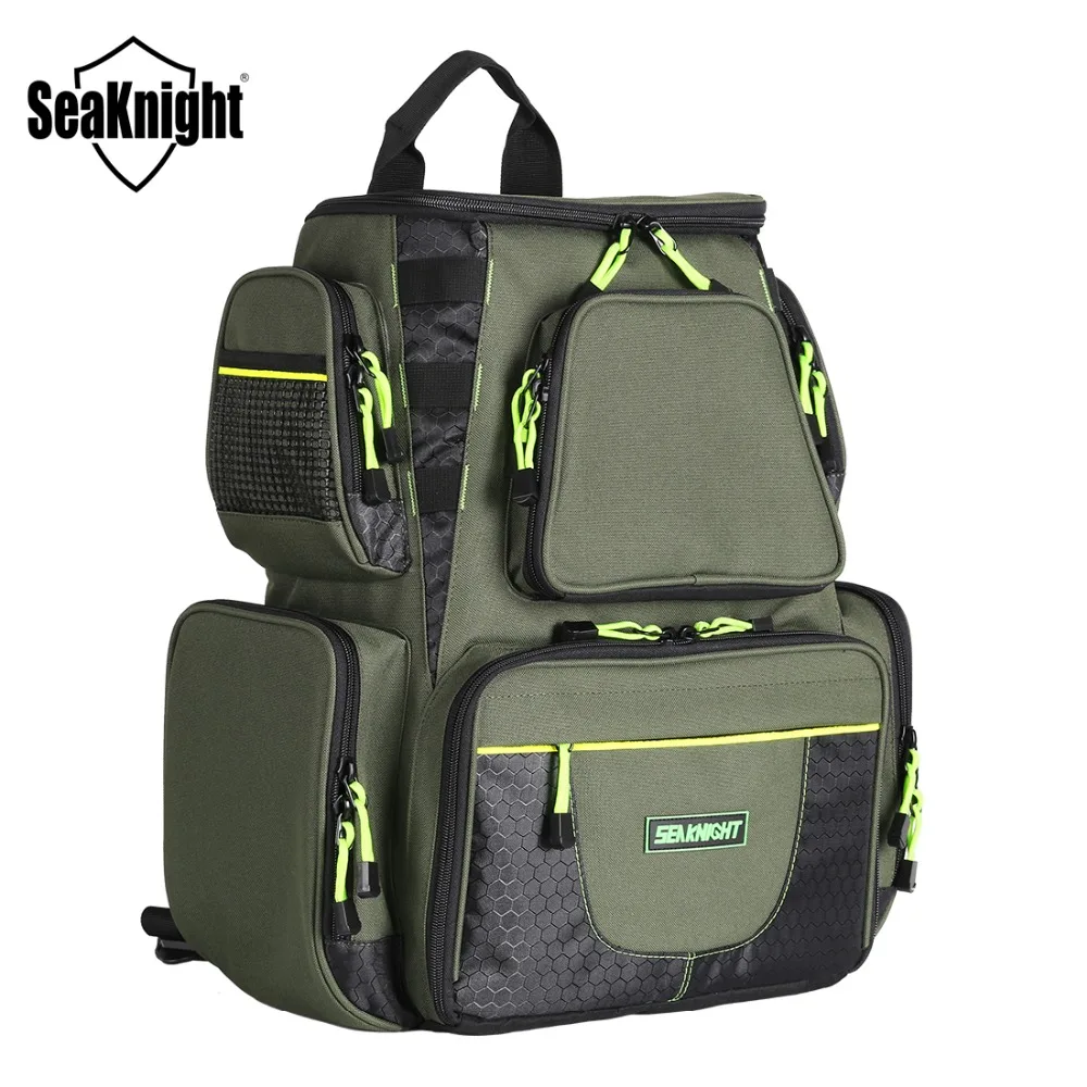 SeaKnight SK004 Fishing Bag Large Capacity  41*44*20cm  Backpack Outdoor Fishing Tackle Bag 1000D Nylon Multifunctional Bag