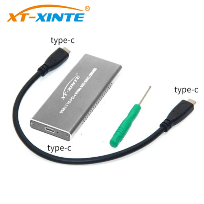 Алюминиевый сплав USB3.1 к PCI-E NVME NGFF M.2 SSD M ключ HDD корпус с типом C до типом C кабель радиатор отверстие для ПК рабочего стола