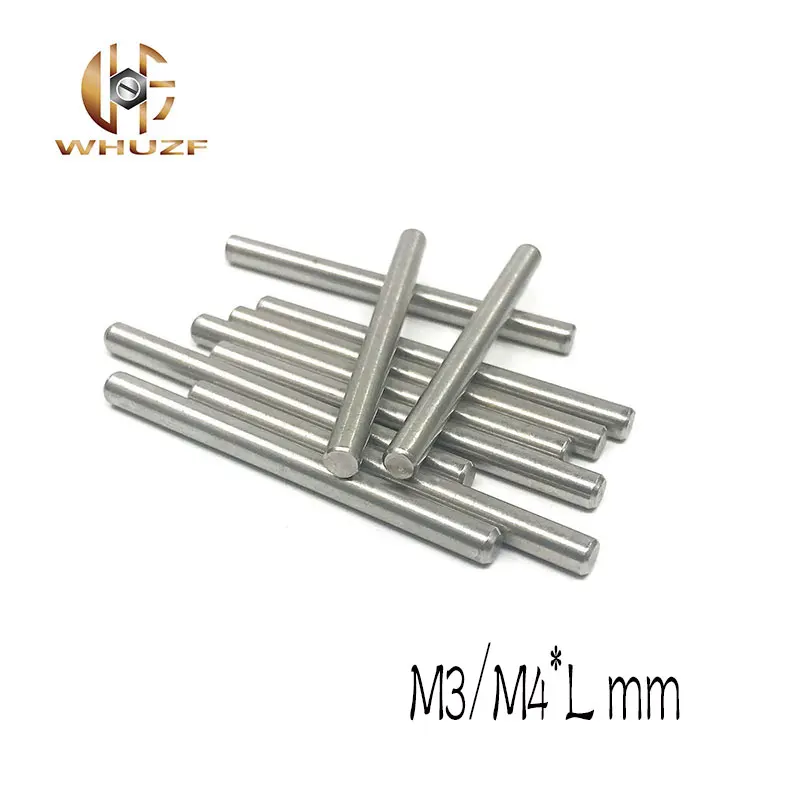 20шт дюбель штифты 304 нержавеющая сталь M3/M4 * L мм GB119 резьбовой цилиндрический