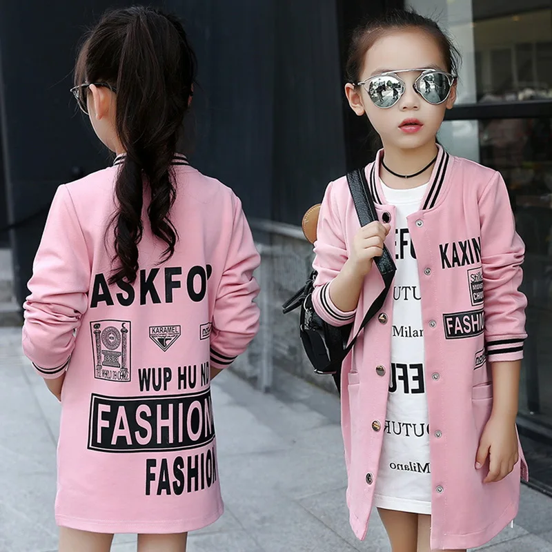 Shujin Baby Girls 2019 Fashion Autumn Spring Coat Kids Outerwear Children's Wear Casual Baseball New Korean | Детская одежда и