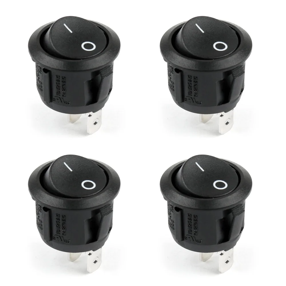 Кулисный Переключатель areyourstore круглый переключатель SPST 2Pin ON OFF 6A/250VAC 10A/125 vac R13