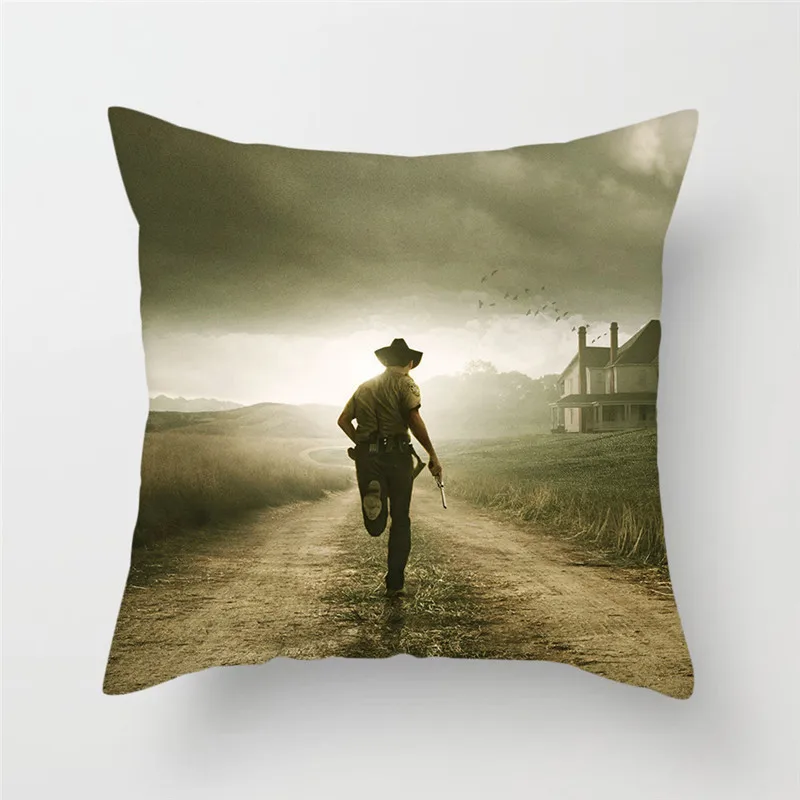 Fuwatacchi Running Cushion Cover Dead Rick Runner Pillow Sunrise Printed Decorative Pillows for Sofa Car | Дом и сад