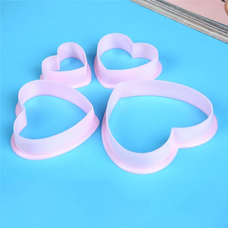 4 шт. формы для украшения торта в форме сердца DIY печенья резак штамп SugarCraft