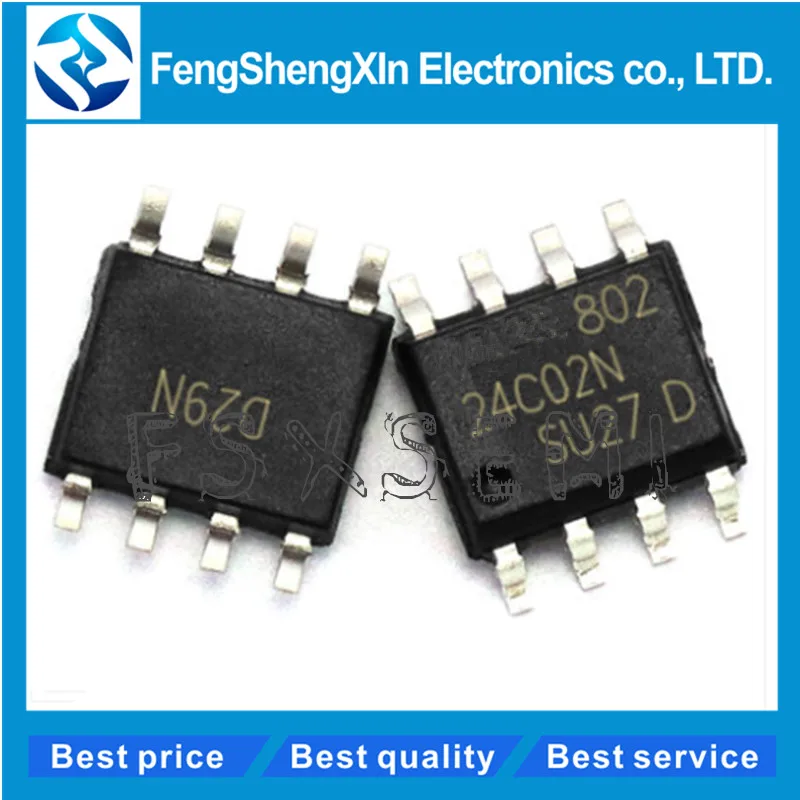 Новинка 1000 шт./лот женская модель AT24C02 24C02N 24C02 24C02BN SU27 EEPROM SOP8 2 7 V IC с