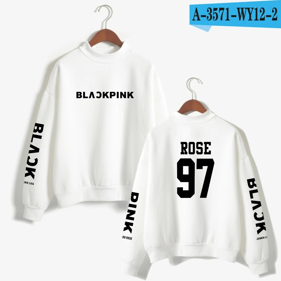 White Kpop Blackpink K Pop женские толстовки, свитшоты, верхняя одежда в стиле хип-хоп, черные розовые мужские K-Pop толстовки, свитшоты, одежда на заказ - Цвет: White